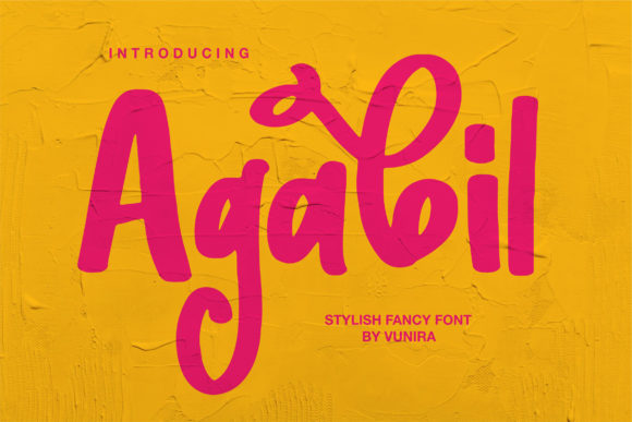 Agabil: A Modern Paint-Brushed Display Font for Crafters