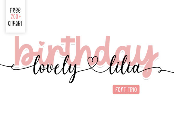 Birthday Lovely Lilia: A Playful Script Font for Small Business Branding