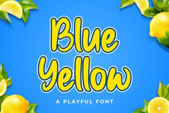 Blue Yellow: A Playful Display Font for Warm, Handcrafted Branding