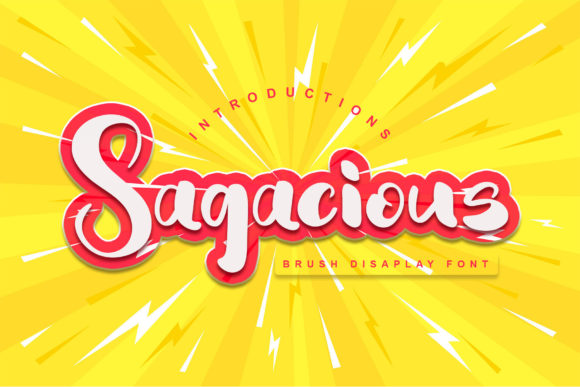 Sagacious: A Modern Display Font for Handmade Charm
