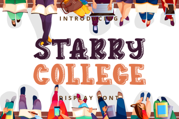 Starry College: A Friendly Display Font for Small Business Branding