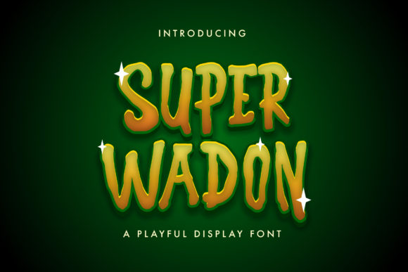 Super Wadon: A Playful Display Font for Handmade Labels & Printables